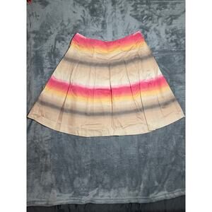 Talbots Collection Ombre Midi Skirt Womens Size  Pink Brown Stretch Lined A-Line